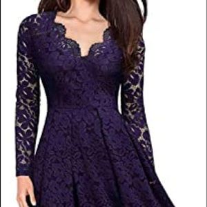 Purple lace dress